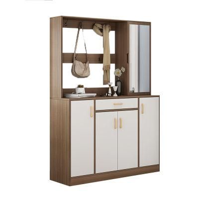 Shoe Cabinet with Hanger Integrated Household Multifunctional Entrance Cabinet 0159