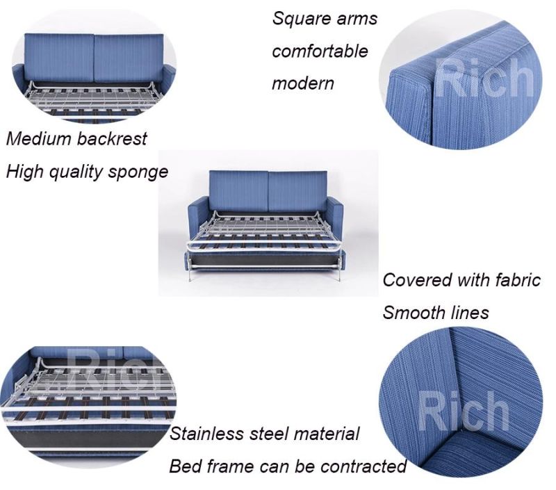 Double Seater Modern Divan Bed Apartment Space Saving Sofa Bed