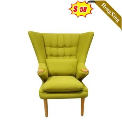 Modern Home Living Room Hotel Lobby Fabric PU Leather Sofa Chair Cheap Price Leisure Lounge Chairs