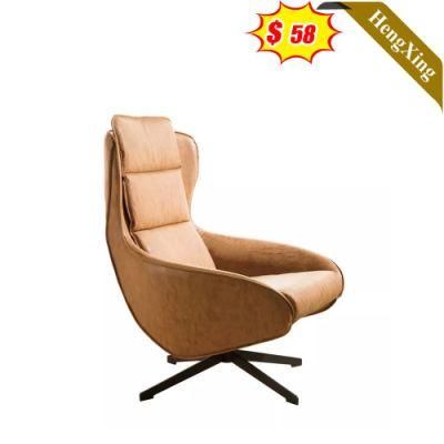 Vintage Design Home Living Room Office Brown PU Leather Leisure Lounge Chair Modern Hotel Waiting Room Armchair