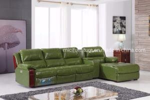 Living Room Furniture Recliner Leather L Shape Sofa