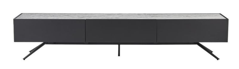 Fd141 Wooden TV Stand Ceramic Top, Italian Modern Design TV Stand, Modern Design Living Set in Home and Commercial Custom