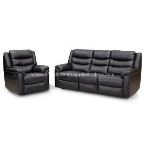 Living Room Geniune Leather Recliner Sofa (R-9011)