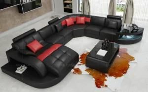 Luxury U Shape Genuine Leather Corner Sofa Modern Fashion Creative Combination Large Size Sofa Set