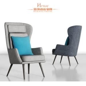 High Back Lounge Sofa Recliner Velvet Chair for Hotel