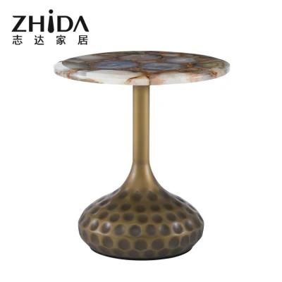 Italian Style Modern Luxury Stainless Steel Coffee Side Table Villa Use Living Room Sofa Center Side Coffee Tables