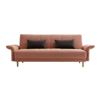 Leather Corner Solid Wooden Reception Sectional Modern Simple Leisure Multi-Purpose Folding Sofa