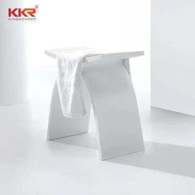 Custom Solid Surface Resin Stone Chair Bathroom Shower Stool