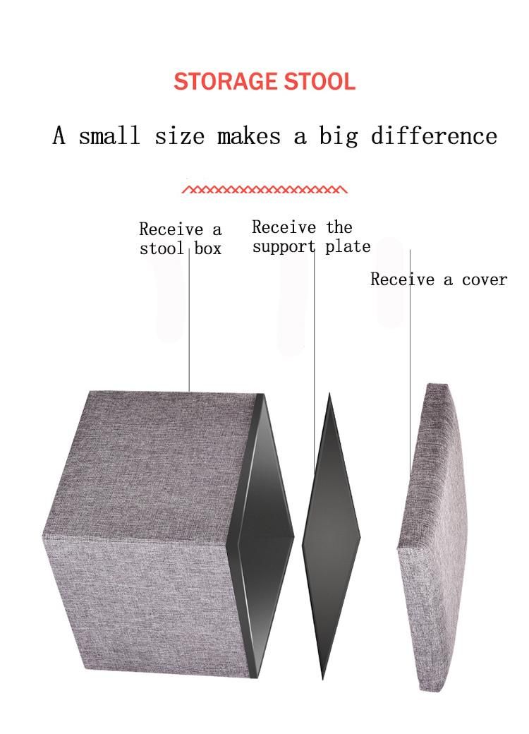 Big Size Cbm Folding Storage Cubes Ottoman Stool Bedroom Clothings Portable Folding Organizing Stool Square Box Stool Cheap