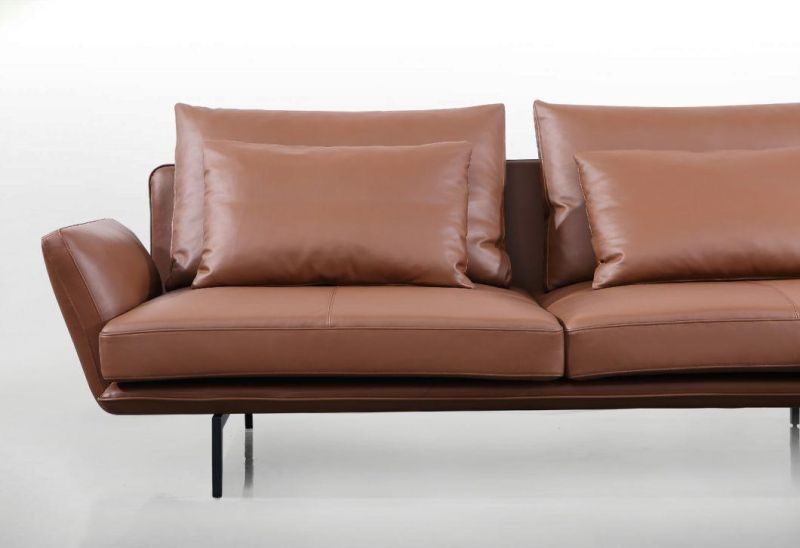 Italian Livingroom Furniture Genuine Leather Sofa Corner Sofa for Hotel GS9020