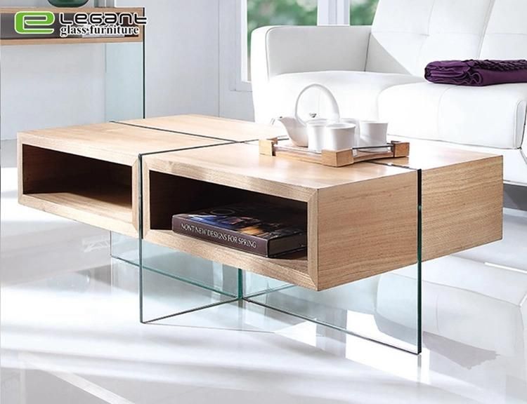 High Gloss White MDF Coffee Table with Stainless Steel Legs