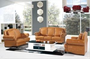 Living Room Furniture with Genuine Leather Sofa Classical Sofa