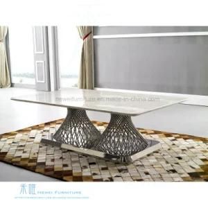 Classy Top Marble Fashion Metal Base Tea Table (HW-711T)