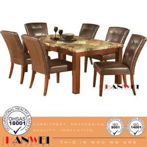 Stone Top Oak Dining Room Table Home Modern Wooden Hotel Furniture