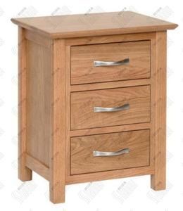 3 Drawer Bedside, Wooden Furniture, Oak Drawer Bedside