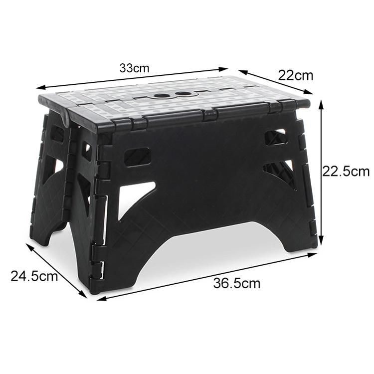Black and White Super Firm Thick Folding Plastic Stool