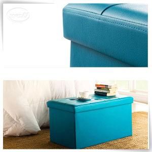 Folding Storage Displayorange Tan Real Leather Ottoman