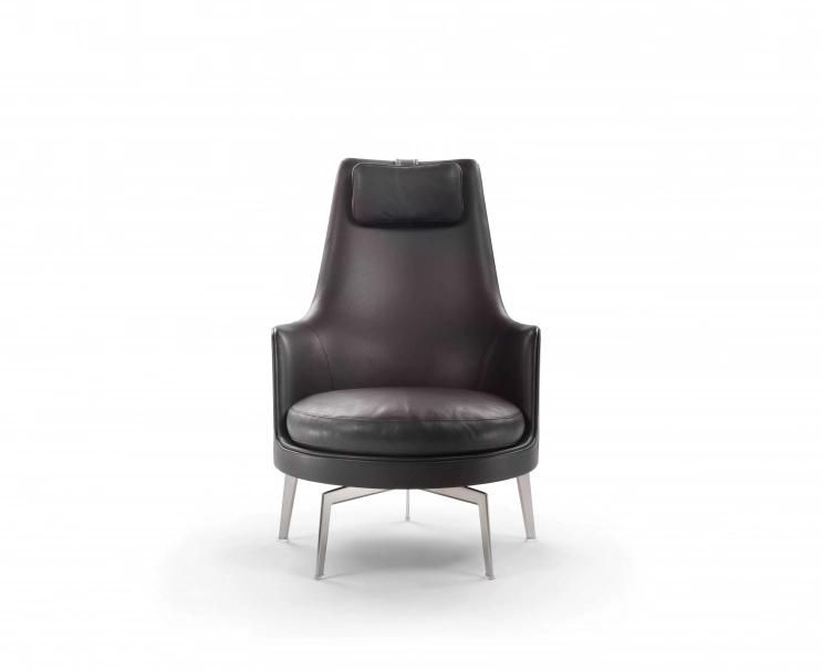 Ffl-19 Leisure Chair, Metal or Wood Frame, Modern Furniture Italian Design in Home and Hotel