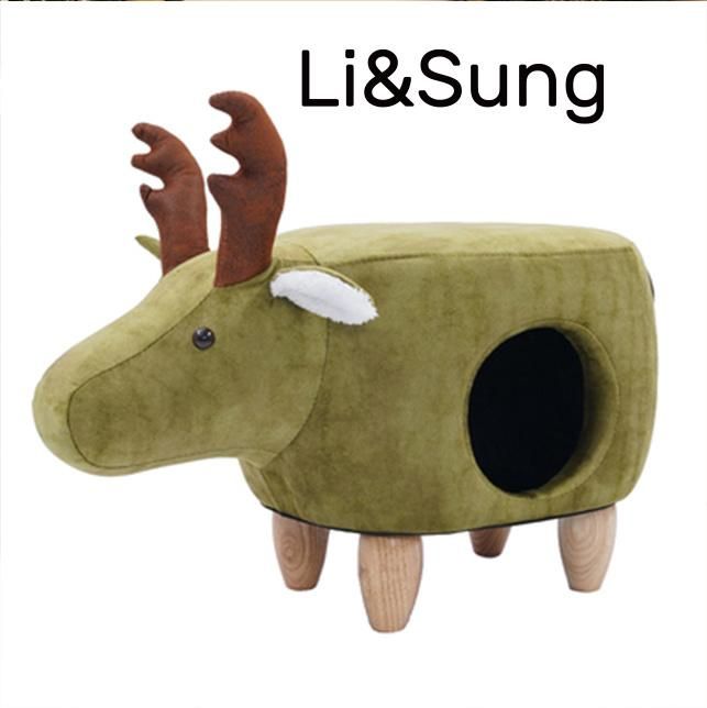 Li&Sung Christmas Animal Stool New Design Cute Elk Stool