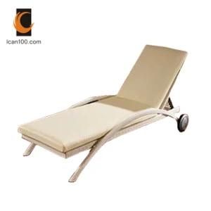High Temperature Resistance Outdoor Patio Beach Modern Design Wicker Daybed Chaise Lounger Chair (CL-1002)