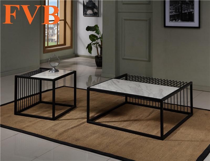 Classical Metal Coffee Table with Antique Bronze Finish Color