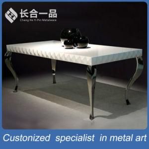 Factory Manufacture Rectangle Stainless Steel Silver Tea Table Home Furniture