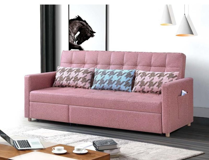 Small Apartment Living Room Multifunctional Simple Modern Bedroom Single Double Foldable Sofa Bed with Storage