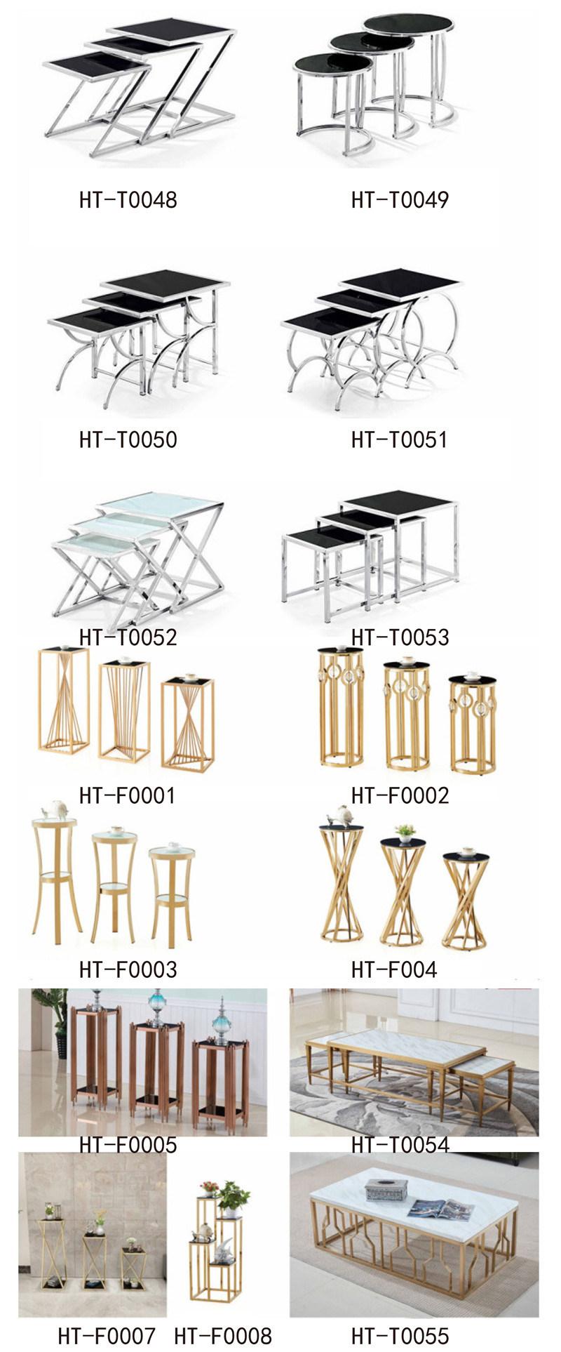 Living Room Furniture Modern Luxury Rectangle Marble Dining Table with Steel Frame Banquet Table Chair Sets