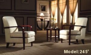 Modern Hotel Restaurant Living Room Furniture Wooden Single Sofa Armchair