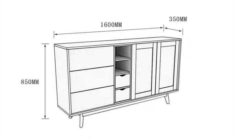 Modern Style White Gray Wooden Living Room Furniture Side Table Kitchen Cabinets
