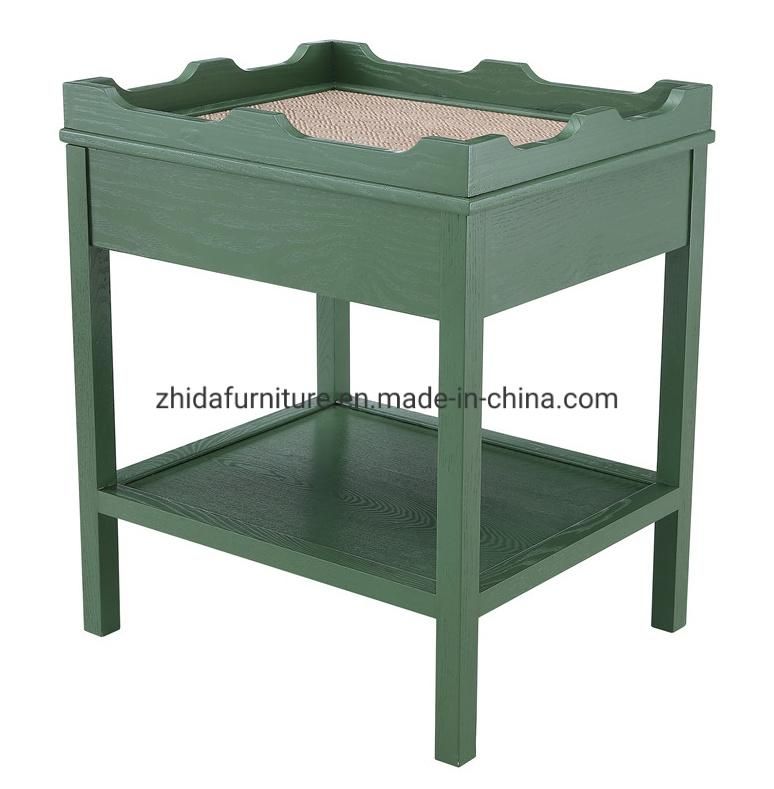 Hotel Furniture Coffee Shop Green Wooden Coffee Side Table