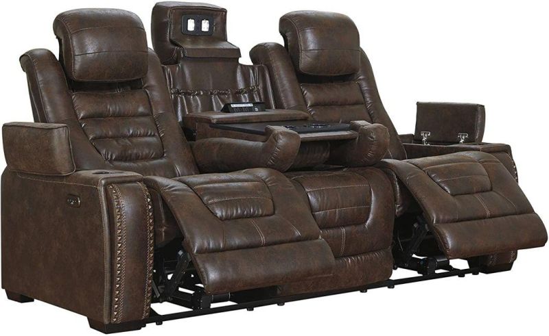 Jky Furniture Luxury Leather Home Cinema Power Recliner Sofa Set with Customerization Functions