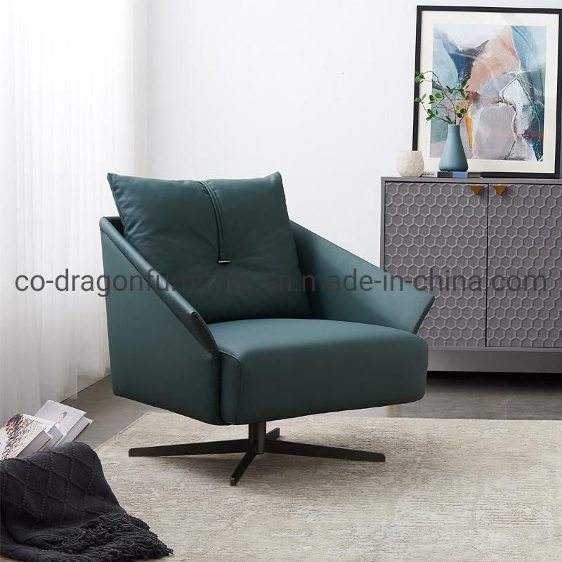 Fashion Luxury Home Furniture Swivel Leather Leisure Chair with Arm