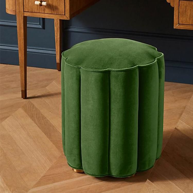 Highest Quality Pouf Footstool Garden Flower Shape Stools with Fabric