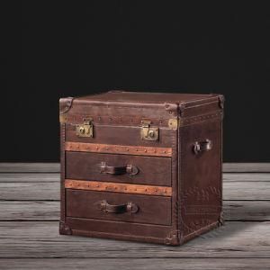 Leather Rectangular Storage Trunk