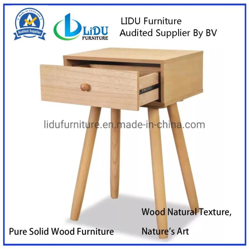 Bedroom Decor Wooden Bedside Nightstand Storage Drawer Furniture Table