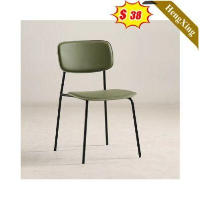 Modern Home Furniture Metal Dining Living Room Chair with Black Legs