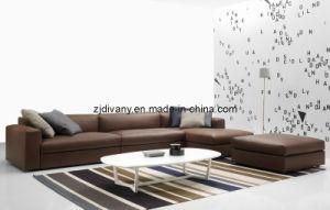 Italian Modern L Shape Leather Sofa (D-63)