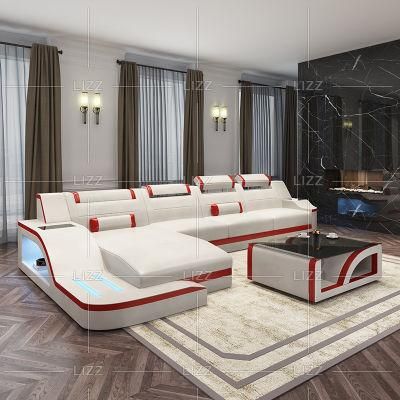 New Modern Design Home Furniture Set Living Room Genuine Leather Sofa Sectional