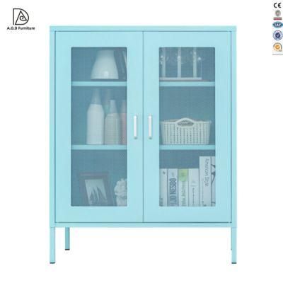 Custom Home Furniture Colorful Steel Cabinet Livingroom Decorative Cupboard