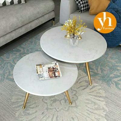 Stainless Steel Coffee Table Ethiopian Gold Nesting Coffee Table Marble or Rock Beam Wood Complete Table 2 Set