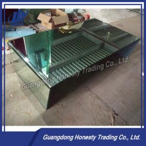 Od013m Mirror Finish Rectangle Tempered Glass Table