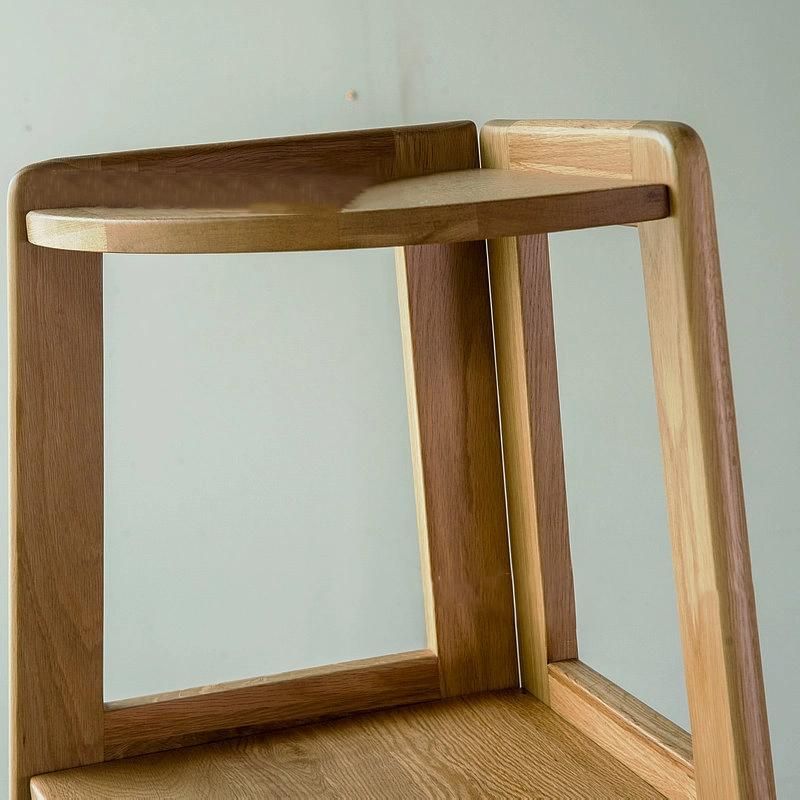 Nordic Minimalist Living Room Study Solid Wood Floor Storage Rack 0260