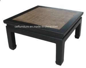 Black Fashion Hotel Home Furniture Rattan Wood Coffee Table