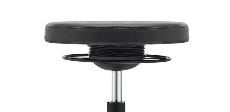 Height Adjustable Wobble Leaning Stool with Footrest