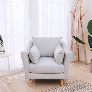 Grey Club Chair, Fabric Accent Chair, Fabric Armchair Buttoned