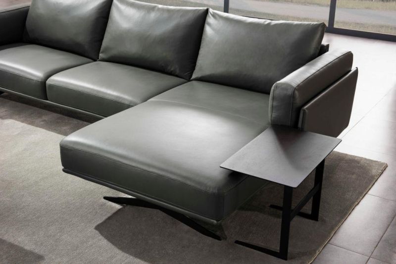 Fashion Leisure Chair Home Furniture Italian Style Leather Sofa Modern Living Room Furniture