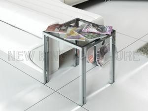 Modern Cheap Black Glass Side Table for Home Furniture (NK-CTA015-1)