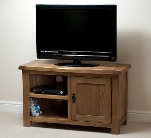 Living Room Furniture/Solid Oak TV + DVD Cabinet (SHRU0017S)