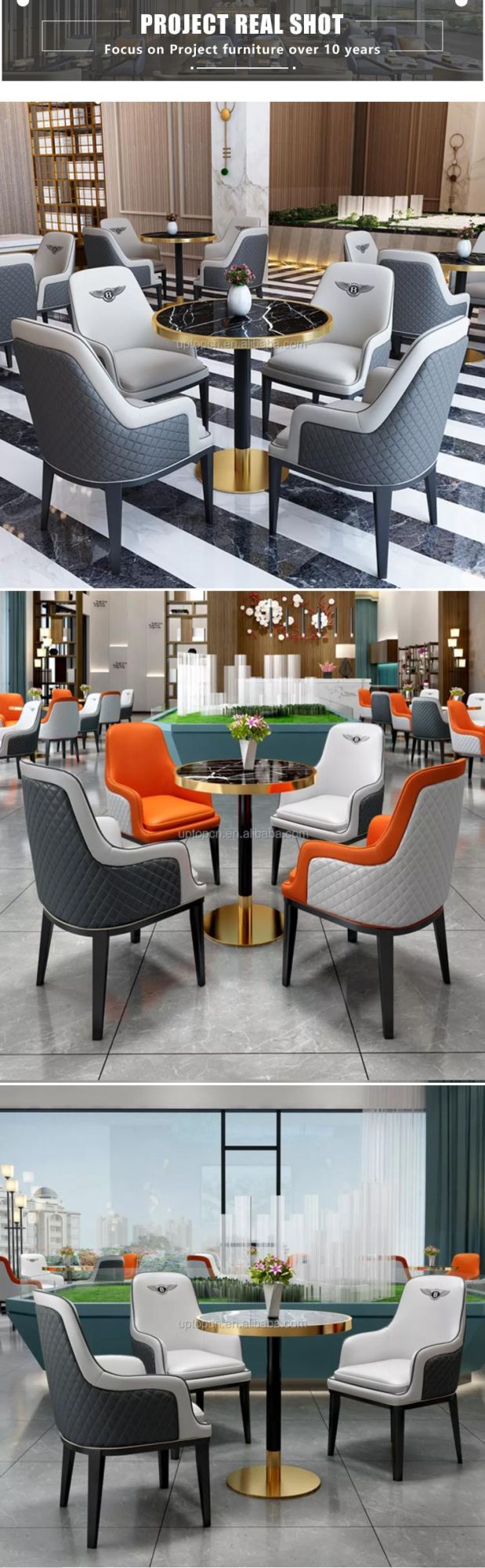 (SP-KS105) Rectangle White Fabric Restaurant Booth Sofa for Hotel